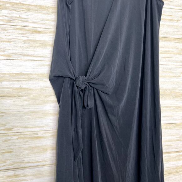 Universal Standard Katherine Side Tie Knot Dress Black - Picture 4 of 8